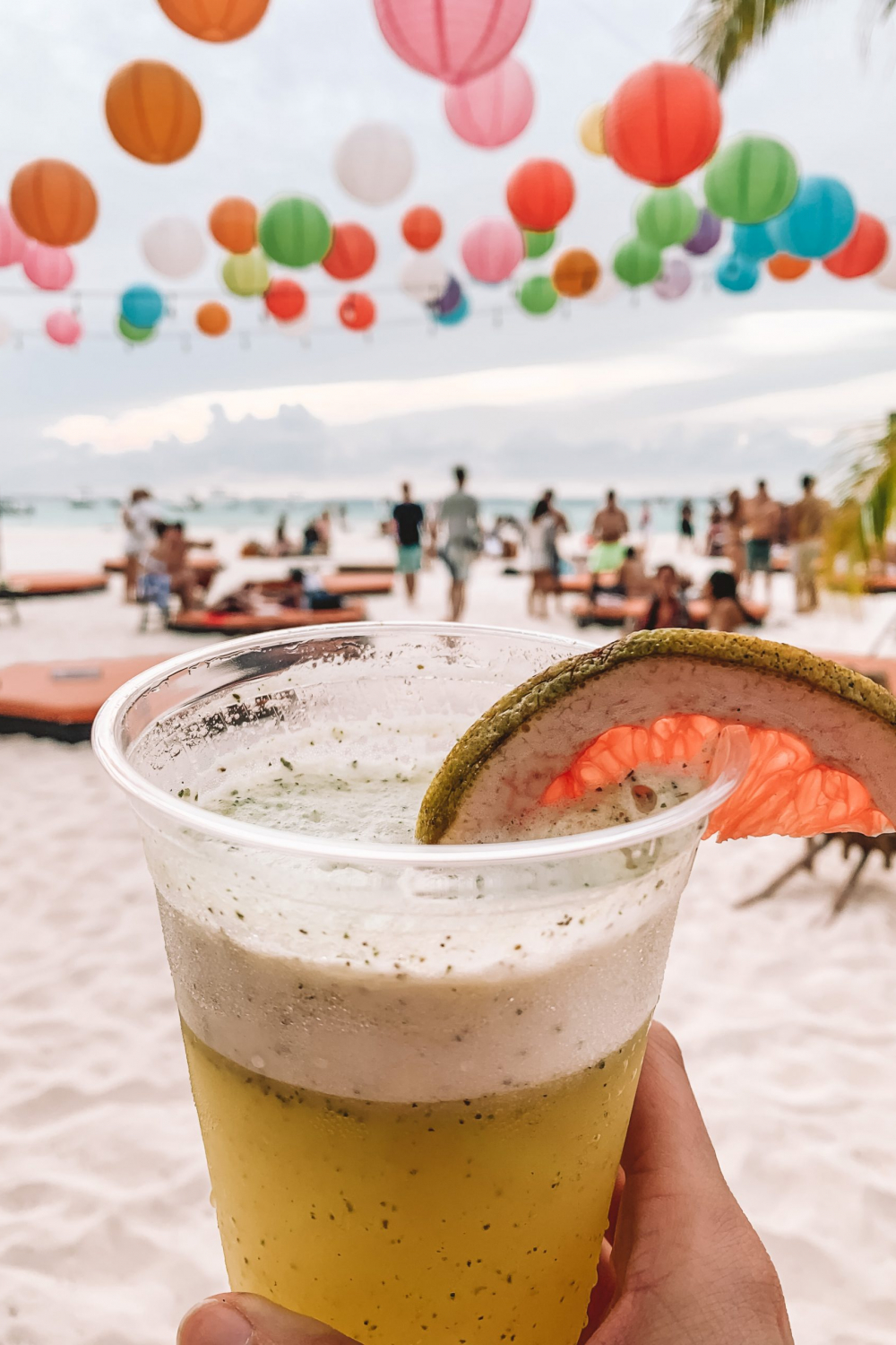 Cocktail à Isla Mujeres sur la plage
