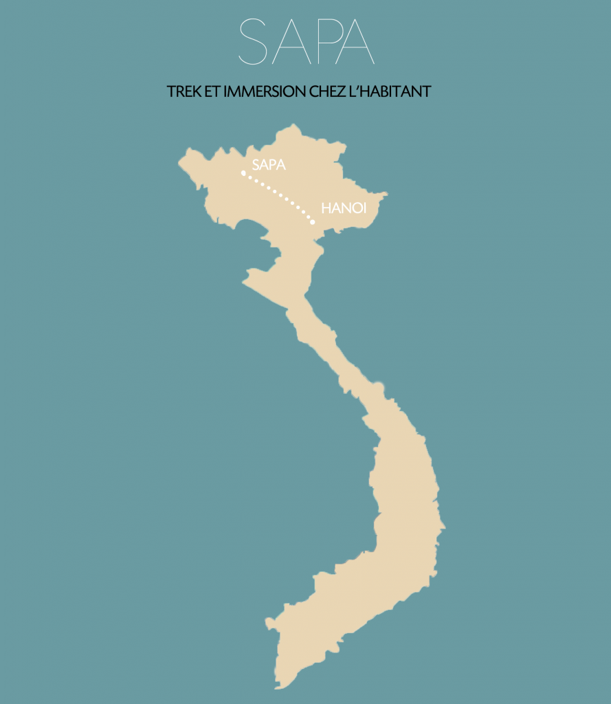 carte paresseux curieux sapa itineraire vietnam