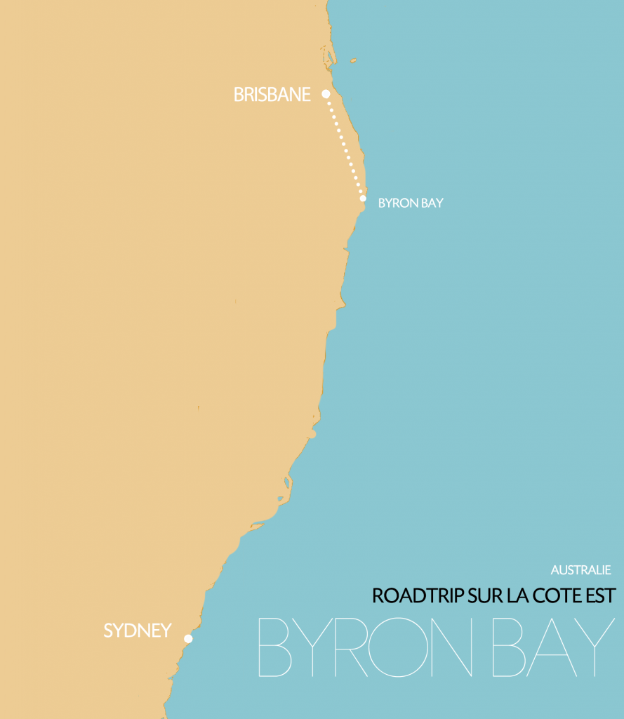 carte byron bay australie